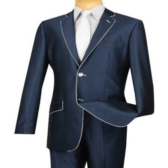 Western Suit - Cowboy Tuxedo With Trim Collar - Slim Fitted...